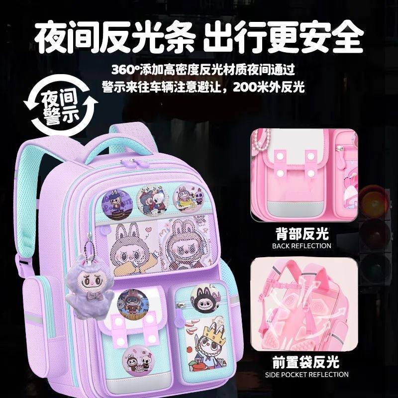The new schoolbag for primary school students, the Labu schoolbag is lightweight, and the spine protection large-capacity backpack is for grades 1-6.