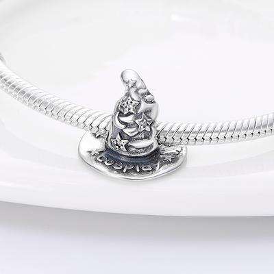 Original Charms Copper Magic Hat Pendant Beads Fit Bracelet Women Jewelry Making Diy Gift
