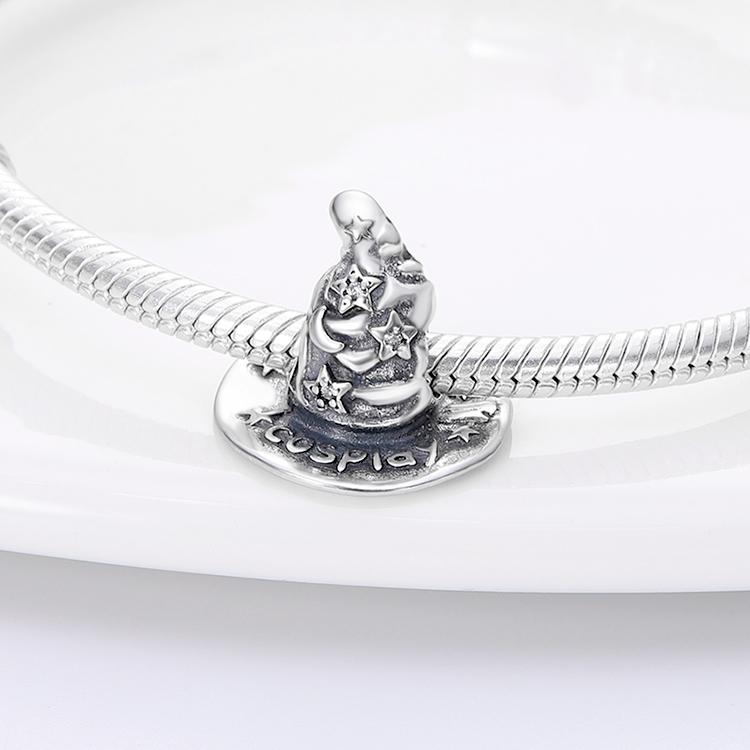 Original Charms Copper Magic Hat Pendant Beads Fit Bracelet Women Jewelry Making Diy Gift
