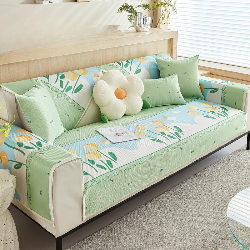 Youth Summer Sofa Cushion Summer Mat Sofa Cover Dust Cover Summer Cool Non-Slip Living Room Sofa Cover Towel