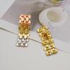Simple Elegant Gold Color Women Jewelry Sets Necklace Earrings Bracelet Rings Sets Fashion Set Dubai Wedding Banquet Party Gifts