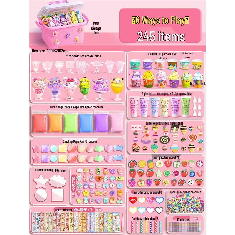 Dollhouse Materials for Role-Play: Real Kitchen Ice Cream Shop & Art Area for Kindergarten