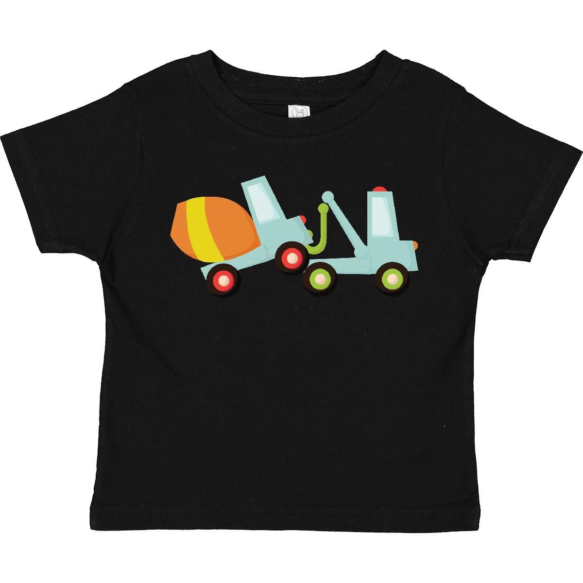 Inktastic Tow Truck Construction Toddler kids boys T-Shirt Cet Mixer Trucks Worker Cute 150