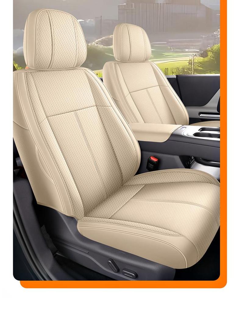 2025 Perforated Leather Seat Cushion for Leapmotor LAFA5: Vehicle-Specific, All-Season, Fully Enclosed