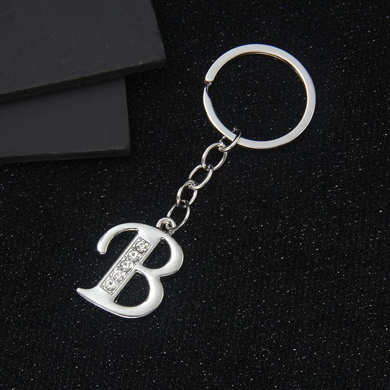 Simple Personality 26 Letters Versatile Keychain European and American New English Creative Luggage Keyring