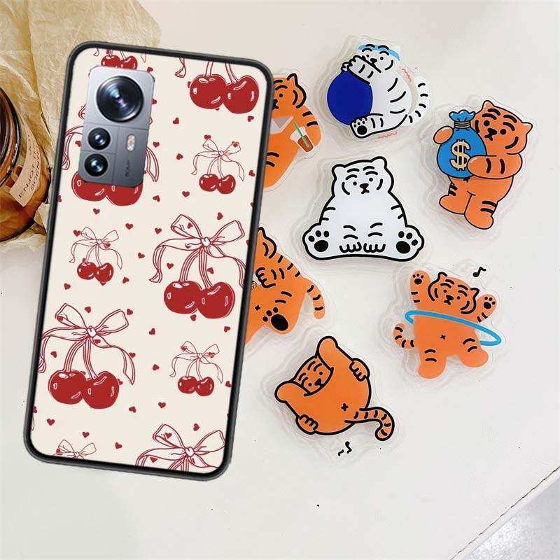 Cherry Bow Phone Case For Xiaomi Poco X7 X6 M8 M7 M6 M4 M3 X4 Pro F7 Ultra M5S Mi 14 14T 15 15T 12T 10T Pro 12S 12 11 Lite Cover
