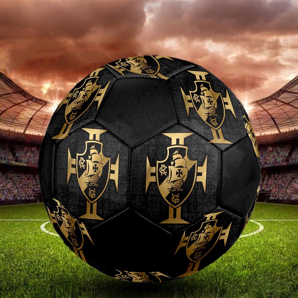 CR Vasco da Gama Soccer Ball, colorful, suitable for all ages, machine-stitched, PVC material, competition grade, durable and high bounce