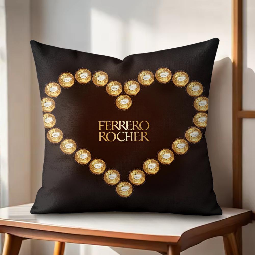 Anime Sweet FFerrero Cushion Cover Natural Linen Organic Fabric DoubleSided Printing Couch Pillow Covers Home Decor