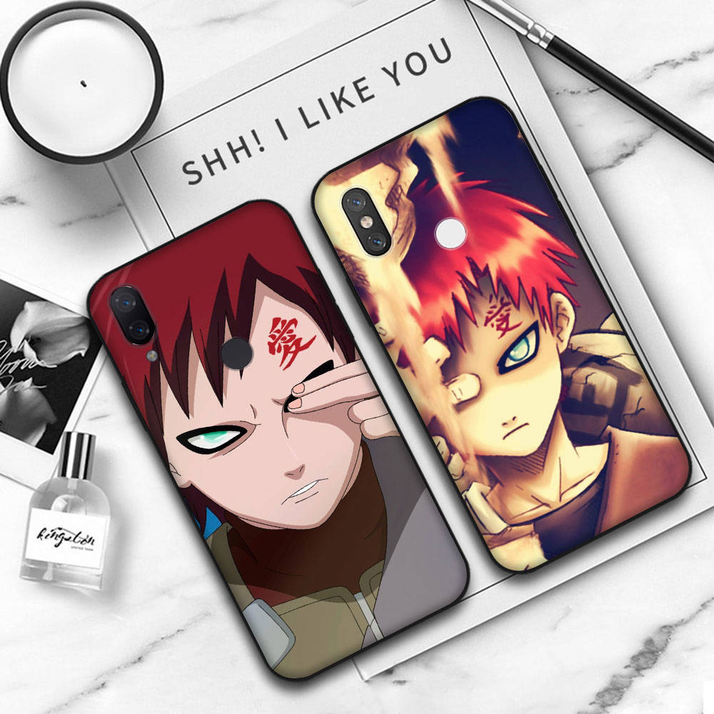 JW81 Naruto Gaara Black Soft Case for Samsung Note 20 Lite S24 Ultra S23 A03 A05 A06 A11 A71 A15 A16 A13 A24 A25 A33 A52 A53 A50 M55 M35 Plus