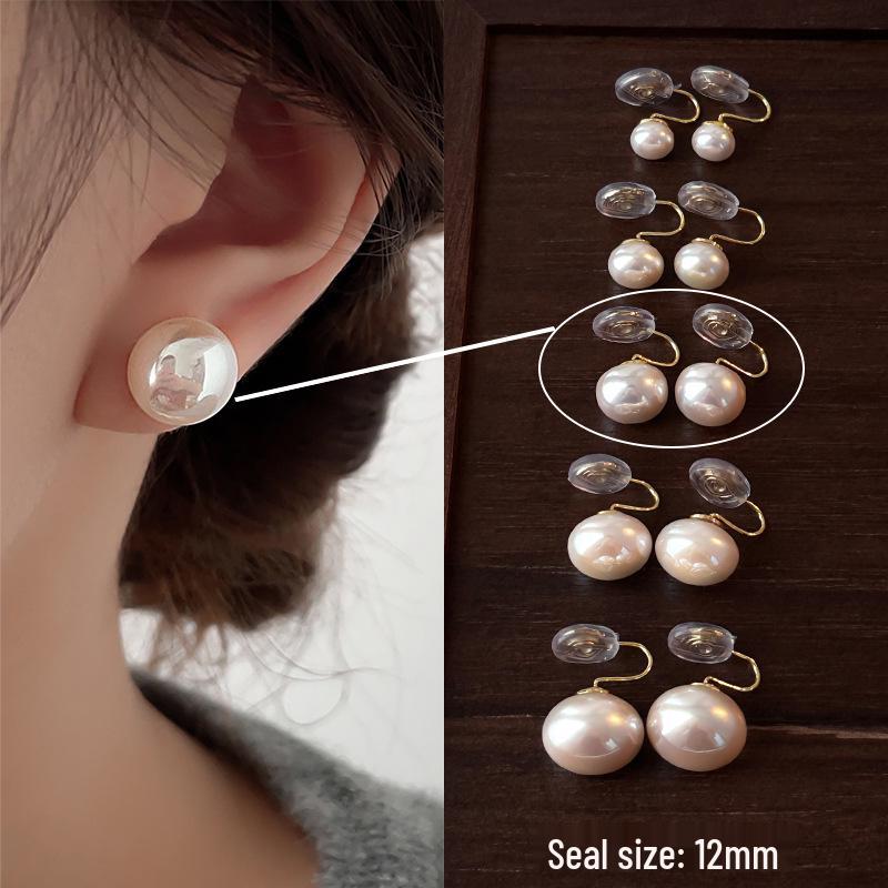 Shi Jia Mantou Lux Pearl Earrings 925 Silver Studs for Women 2024