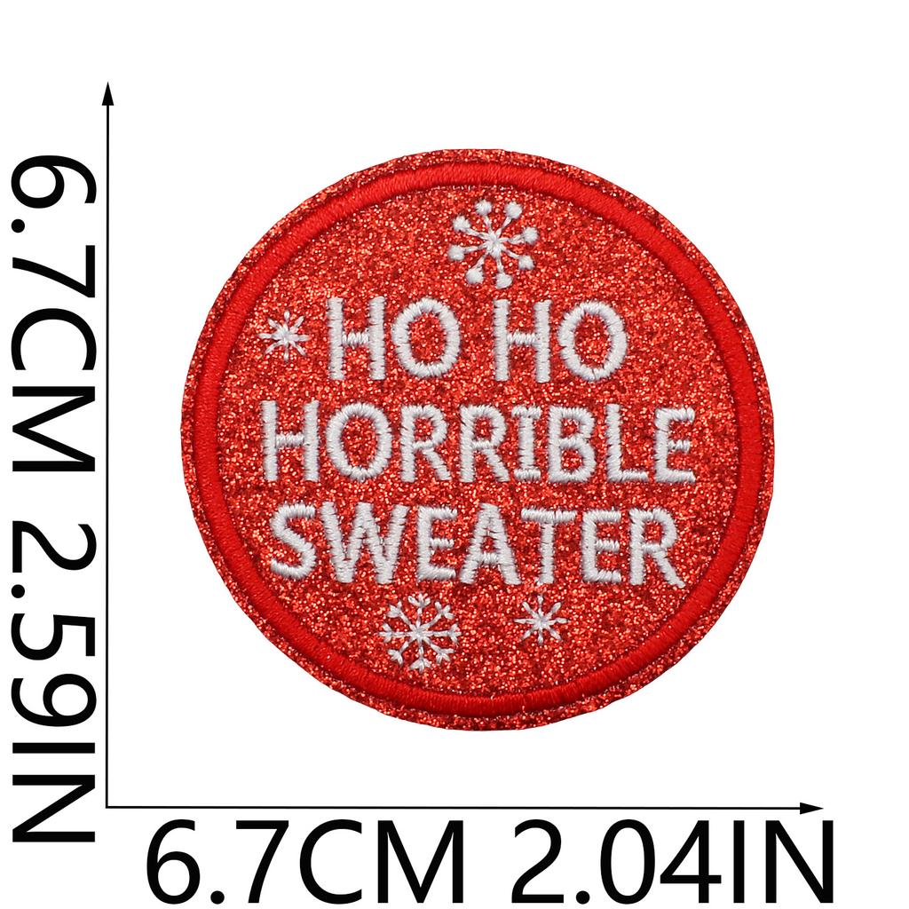 Christmas Embroidery Cloth Sticker Snowflake Elk Patch Sticker Decorative Apple Socks Embroidery Sticker Christmas Bell Heat Transfer
