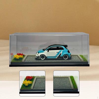 Vitrine de Exibição de Modelo de Veículo 1/64 Cena de Estacionamento Mesa Simulada Decoração Miniatura Vitrine