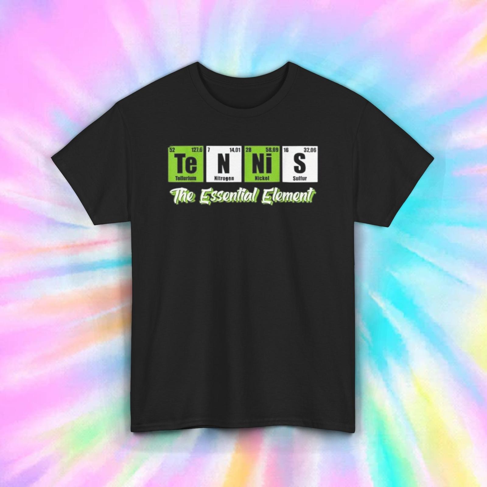 Tennis Essential Element T-Shirt | Periodic Table Graphic Tee | Sports Shirt XXXXL