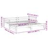 Daybed Extendable Wax Brown 80 x 200 cm Solid Pine Wood