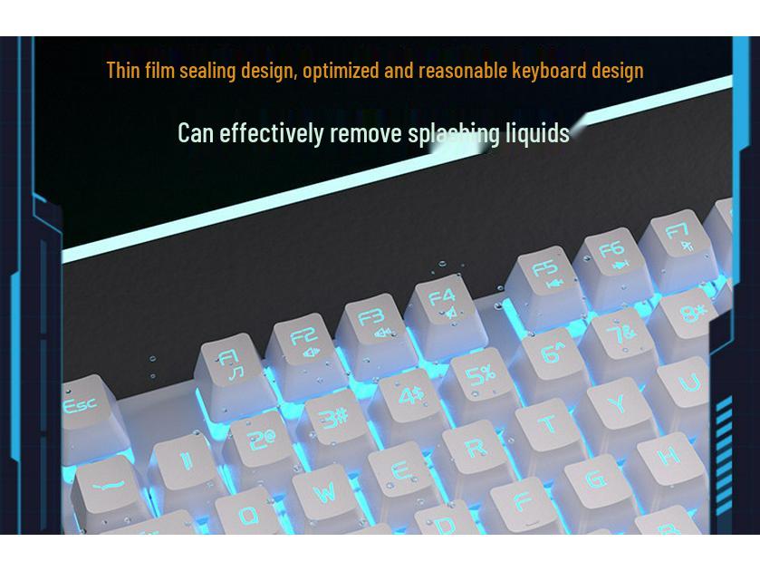 USB Wired Gaming Keyboard & Mouse Set - Mechanical Feel, Universal for Desktop & Laptop