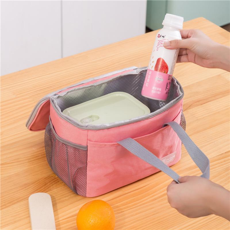 Portable Women Lunch Bag Food Thermal Box Durable Waterproof Office Cooler Lunchbox Large Capacity Organizer Insulated Case