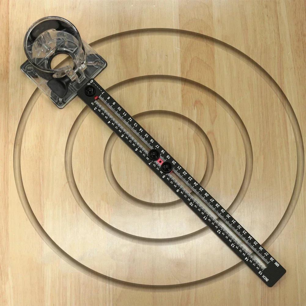 Metric Imperial Milling Groove Bracket Router Circle Jig Aluminum Alloy Milling Round Bracket For Trimming Machine/Woodworking