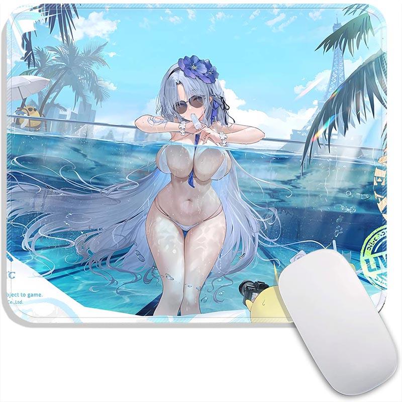 Anime Standard Mouse Pad Azur Lane Ulrich Alsace Azuma Small Gaming Mousepad Travel Mouse Mat Plymouth Non-Slip Office Mousemats