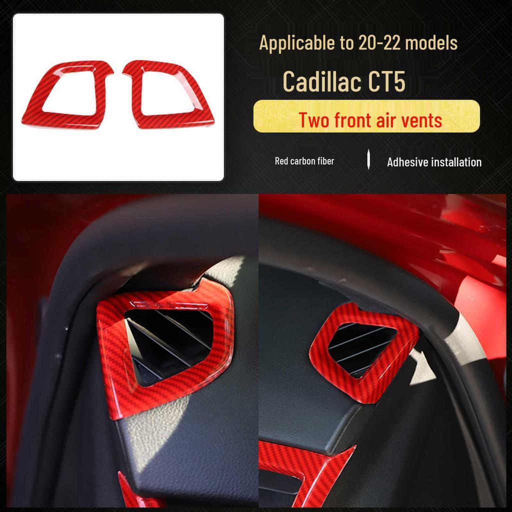 Cadillac CT5 (20-22) Carbon Fiber Interior Trim for Steering Wheel & Console