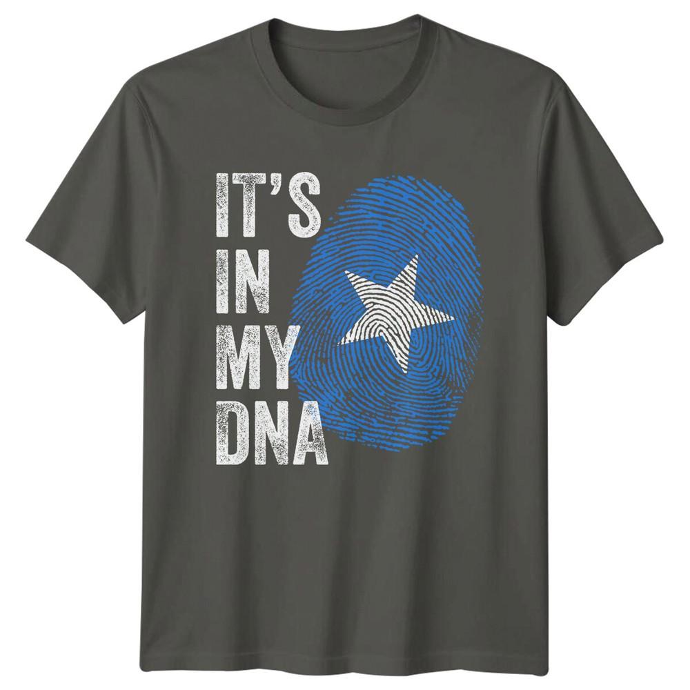Somalia Flag Fingerprint Its In My DNA Unisexs Tee Unisexs Graphic TShirt S
