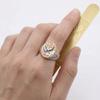 Light Luxury Enamel Floral Ring Vintage Wild Duck Ring Fashion Finger Jewelry Ethnic Style
