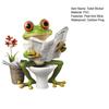 Frog Toilet Sticker Waterproof Funny Frog Reading Toilet Lid Decals Peel And Stick Removable Animal Sticker for Bathroom WC Wall Door Decor