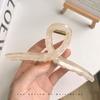 Premium Coffee-Colored Frosted Hairpin - Large All-Match Shark Clip for Elegant Hairstyles
