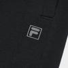 FILA Solid Logo Mid-Waist Tapered Knit Sports Pants Women bottoms Black F11W344605F-BK