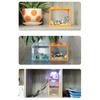 Aquarium Mini Fish Tank Reptile Pet Led Light Box Stackable Aquarium Cylinder Landscape Seaweed For Home Office Decoration