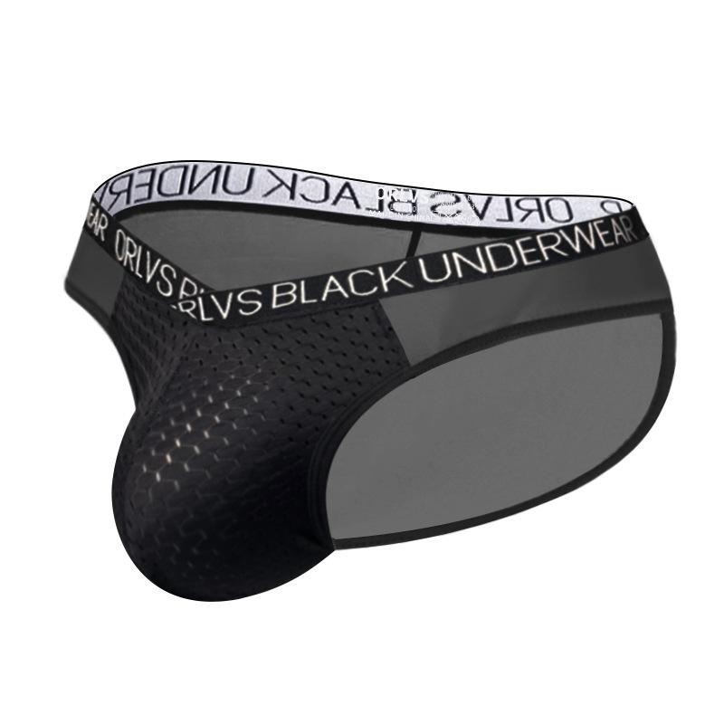 Slip en maille respirante pour homme, sous-vêtement de sport taille basse transparent à séchage rapide, sous-vêtement convexe en U pour homme