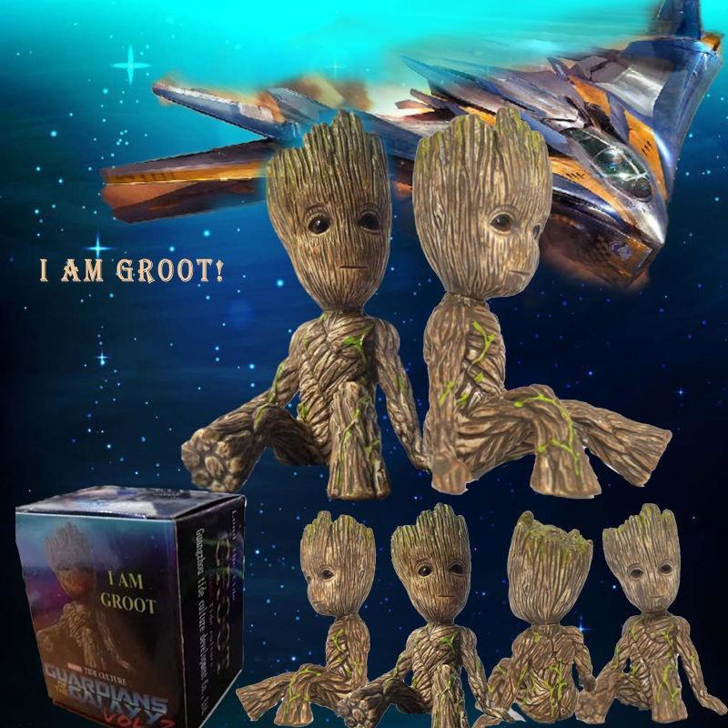 2 Groot Doll PVC Vinyl Figurine Figure Baby Toys Guardians of the Galaxy Vol