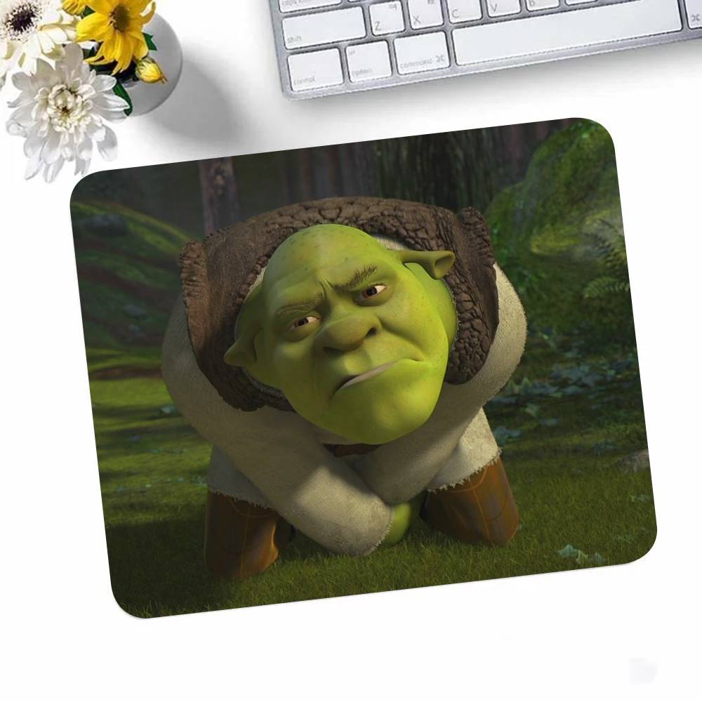 Cute Funny S-Shrek Mousepad Small LockEdge Mouse Pad For Gamers Computer Desk Pad Rectangular Anti-slip Rubber