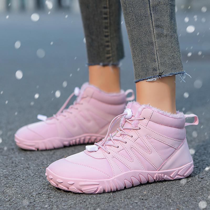 Women's Waterproof Non-Slip Fleece-Lined Boots - Plus Size, Wear-Resistant, Dirt-Resistant, Five-Finger Design