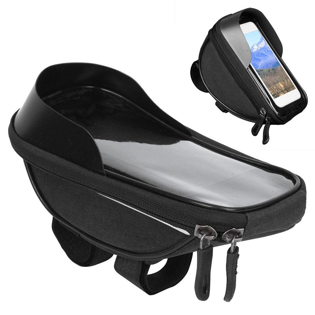 Bike Bag Outdoor Mobile Phone Front Beam Large Capacity Pipe Bag Cycling Polyester