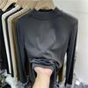 T-shirt a maniche lunghe a collo alto e mezzo collo da donna autunno e inverno nuovo stile straniero sottile sottile all'interno prendi leggings piccola maglietta