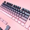 Ergonomic OEM Profile PBT Keycap Set, Front Printed Double Shot Keycap with Shine Through for Mechanical Keyboards