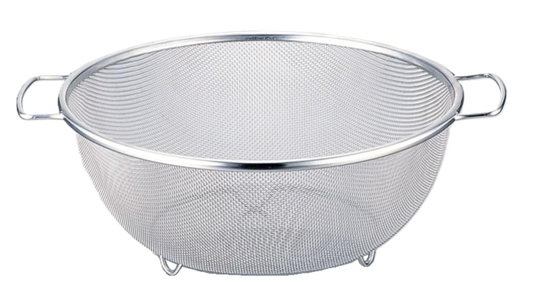 Kanei Kogyo Shapeline Handled Round Made in Silver Colander, 25cm, SH-009, Japan,
