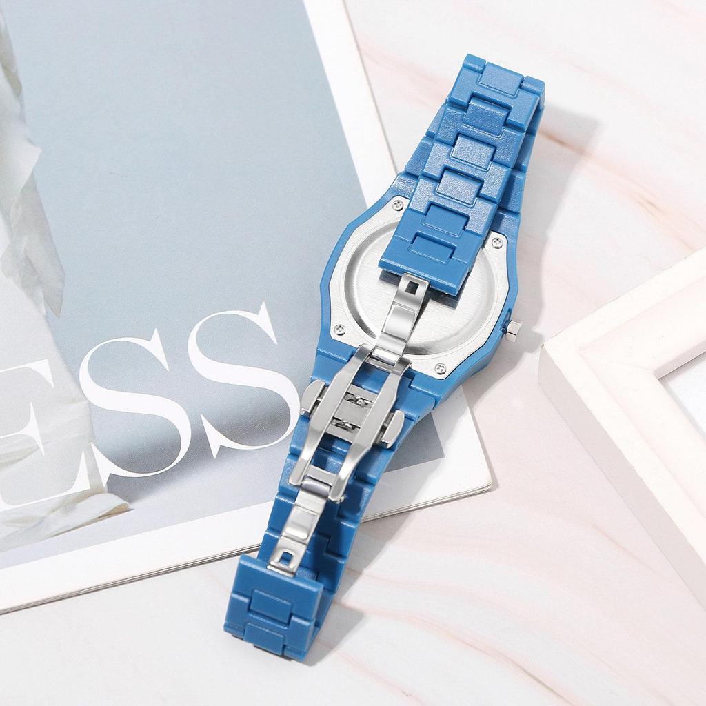 Men's Watch Unique Waterproof Resin Band Analog Simple Stylish Octagonal Quartz Fashion Accessory
