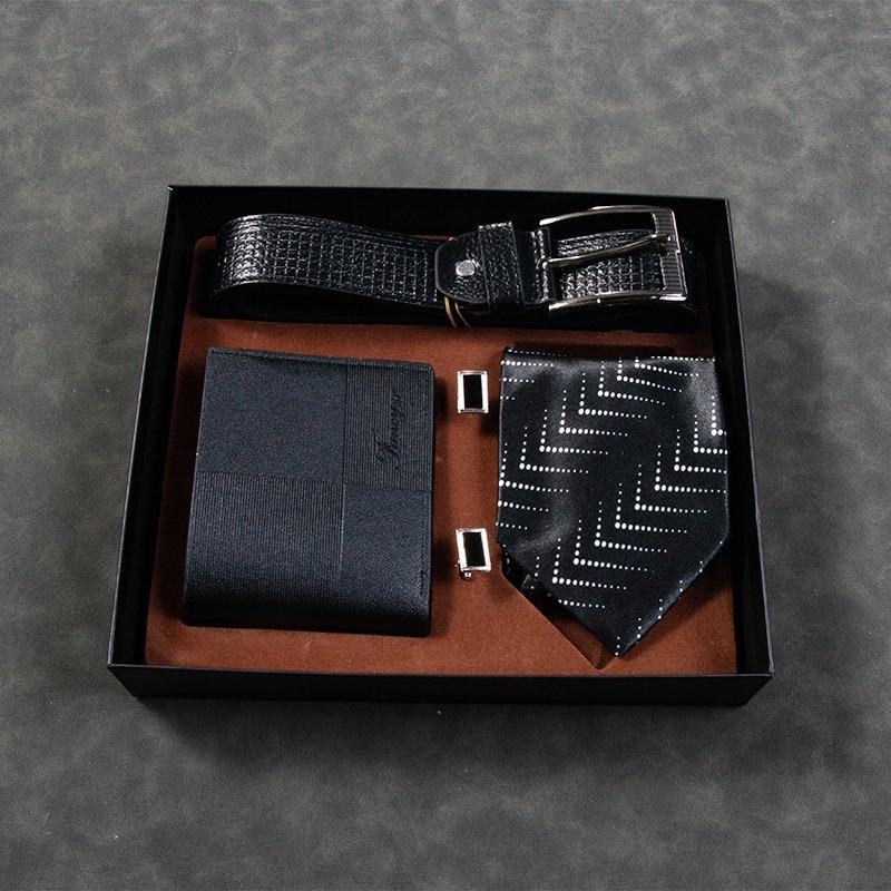 Valentine's Day Business Gift Set Men's Watch Sunglasses Belt Wallet Christmas Gift Set Quartz Watch Set for Men