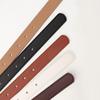 Womens Fashion Faux Leather Belt With Metal Pin Buckle High End No Pattern Waistband For Office
