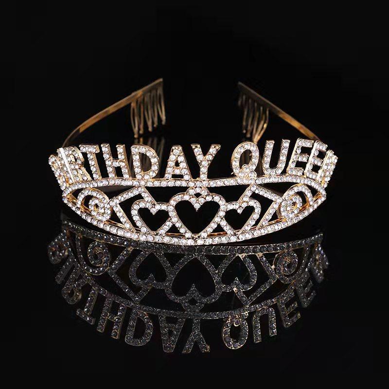 BIRTHDAY GIRL Queen Love Birthday Crown Ceremony Belt Ribbon Shoulder Strap Party