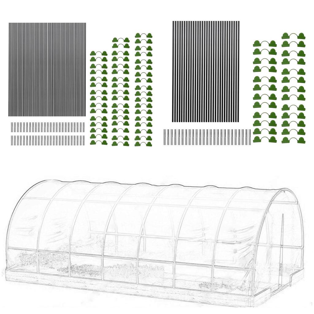 Cercuri de grădină pentru paturi înălțate Suport de jardinieră Cercuri pentru tunel de grădină pentru acoperire de rând pentru paturi de grădină Plase Acoperire de grădină pentru curte