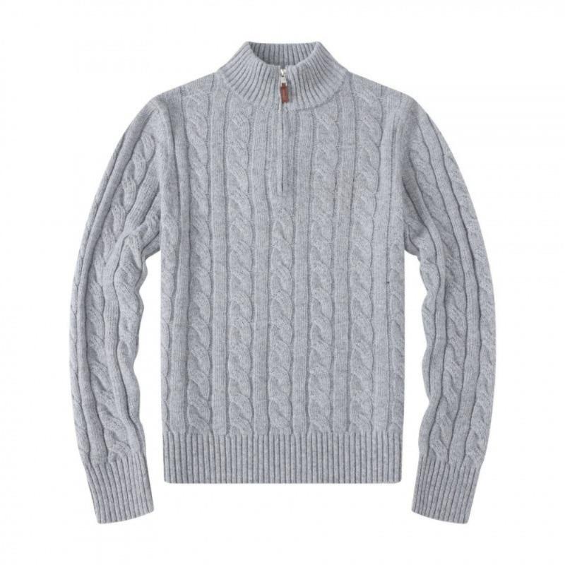 Herren Langarm-Poloshirts und Pullover für Herbst und Winter sind warm und bequem. Casual und trendige Pool-Shirts mit halbem Reißverschluss und Stehkragen