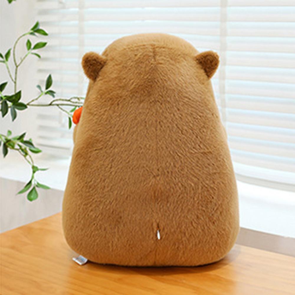 Soft Flower Capybara Plush Toy Brown Capybara Stuffed Doll Funny Capybara Plush Doll  Birthday