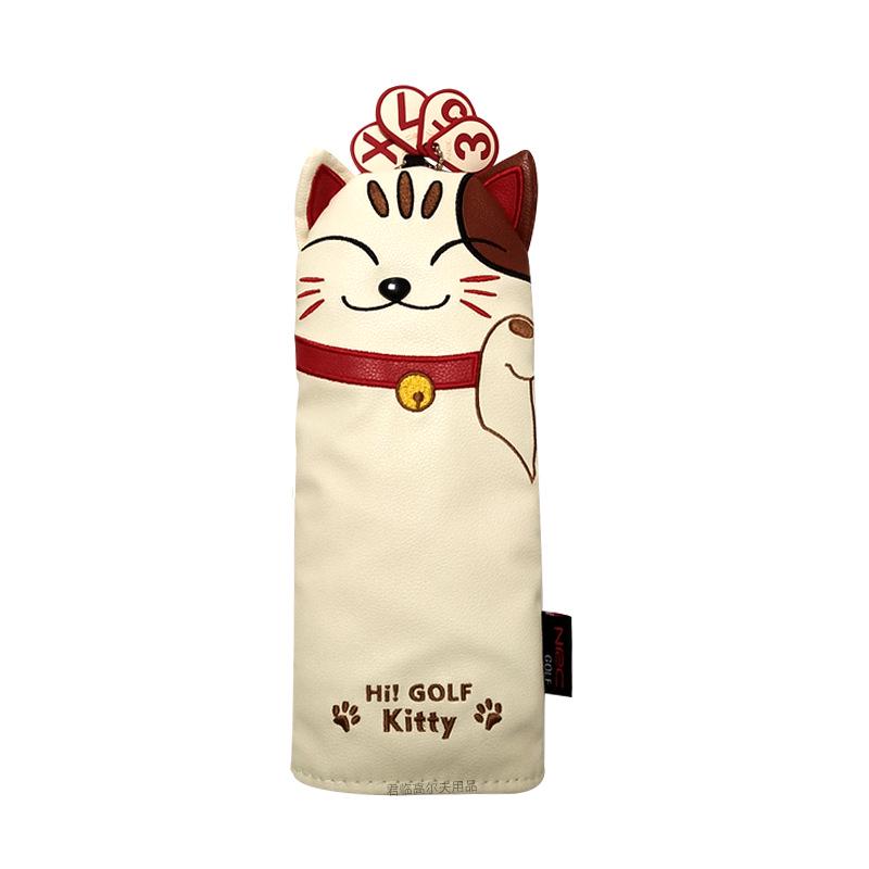 Maneki Neko Sada obalů na golfové dřevo: Vodotěsné PU kryty pro 1, 3/5 dřeva, UT hole - 3/4 kusy