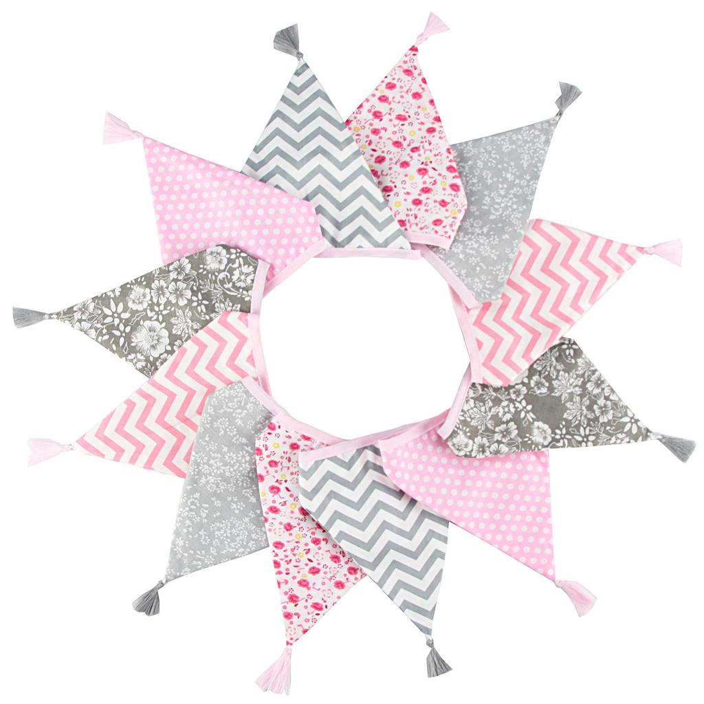 Nordic Cotton Tassel Triangle Bunting for Weddings, Photos, and Kindergartens