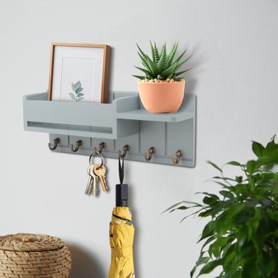 Schlüsselhalter aus Holz Postablage Dekoration Dekorativer Wandorganizer Regal Aufbewahrung für Mantel Wohnung