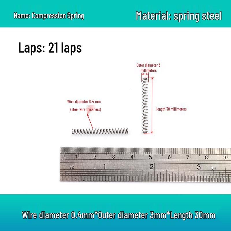 Small Mechanical Compression Spring: 0.4mm Wire, 2-8mm Outer Diameter