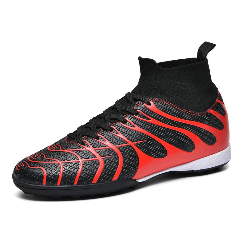 High-top football shoes tf broken nails artificial turf AG long nails boys and girls teenagers students training shoes