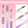 3 Pcs 3d Acrylic Nail Brush Set, Nails Design Brushs With Non-Slip Handle, Purple Flower Brush Tools for Women Diy Home Salon Nail Practice Kit